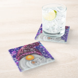 Christmas Gnome Glass Coasters