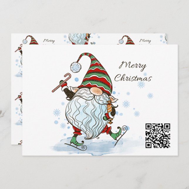 Christmas  Gnome Greeting Card  (Front/Back)