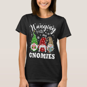 Christmas Gnome Hanging With My Gnomies Family Paj T-Shirt
