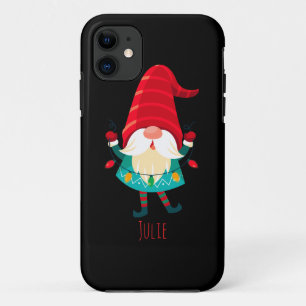 Christmas Gnome Holding Christmas Lights Case-Mate iPhone Case
