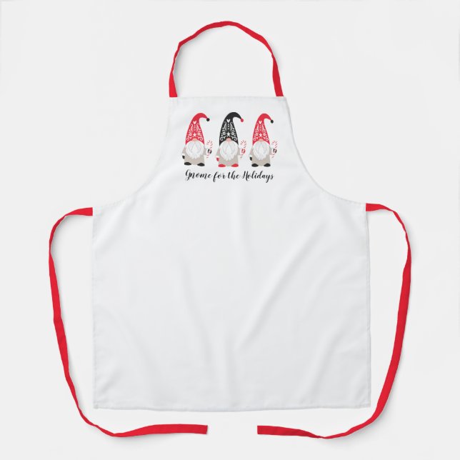 Christmas Gnome Holiday Apron (Front)