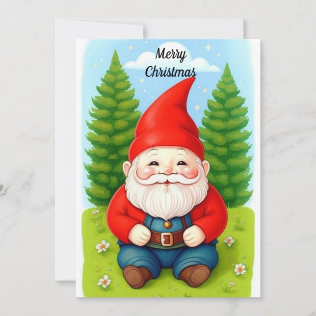 Christmas Gnome Holiday Card (Front)