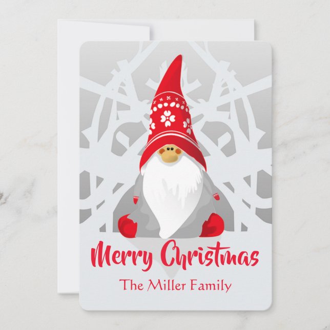 Christmas Gnome Holiday Card (Front)