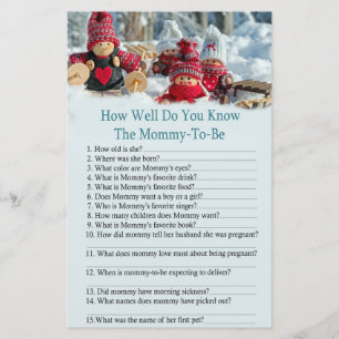 christmas gnome how well do you know baby shower