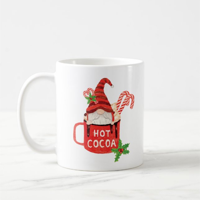 Christmas Gnome in a Mug of Hot Chocolate  (Left)