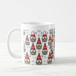 Christmas Gnome Lantern Cute Holiday Art Coffee Mug