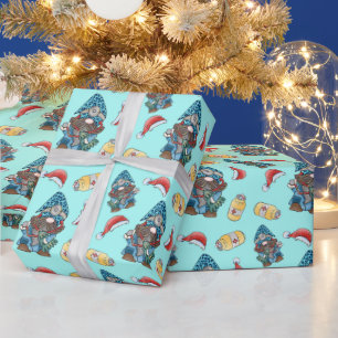Christmas Gnome Nurse Pattern Wrapping Paper