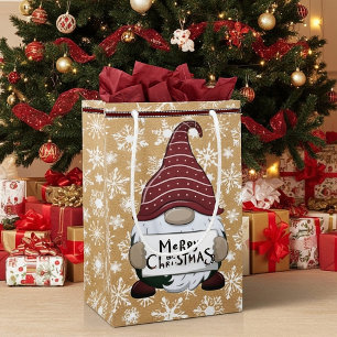 Christmas gnome on paper bag look