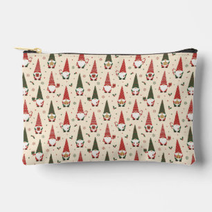 Christmas Gnome Party Pattern Accessory Pouch