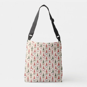 Christmas Gnome Party Pattern Crossbody Bag