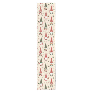 Christmas Gnome Party Pattern Short Table Runner