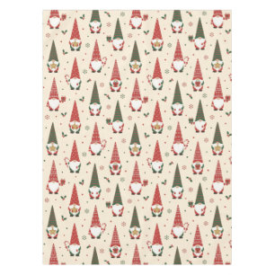 Christmas Gnome Party Pattern Tablecloth