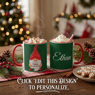 Christmas Gnome personalised Mug