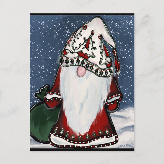CHRISTMAS GNOME   POSTCARD (Front)