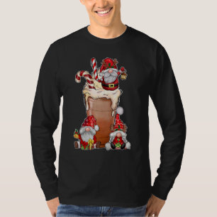 Christmas Gnome Red Buffalo Plaid Gnome Hot Cocoa  T-Shirt