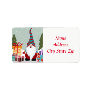 ***CHRISTMAS GNOME** Return Address Label