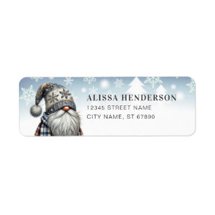 Christmas Gnome Return Address Labels