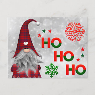 Christmas Gnome Says Ho Ho Ho Postcard