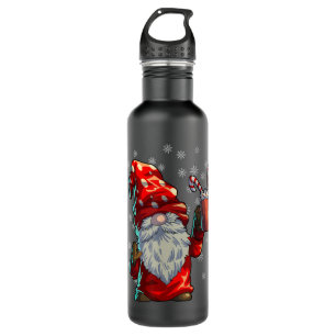 Christmas Gnome Shirt Men Women Buffalo Plaid Red  710 Ml Water Bottle