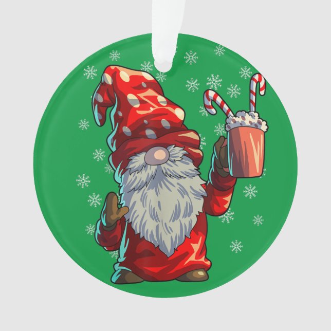 Christmas Gnome Shirt Men Women Buffalo Plaid Red Ornament (Front)