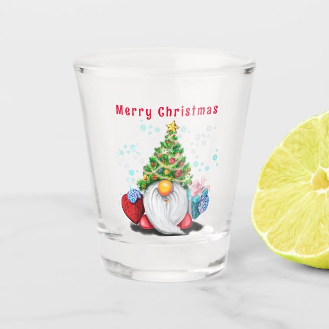Christmas Gnome Shot Glass (Front)
