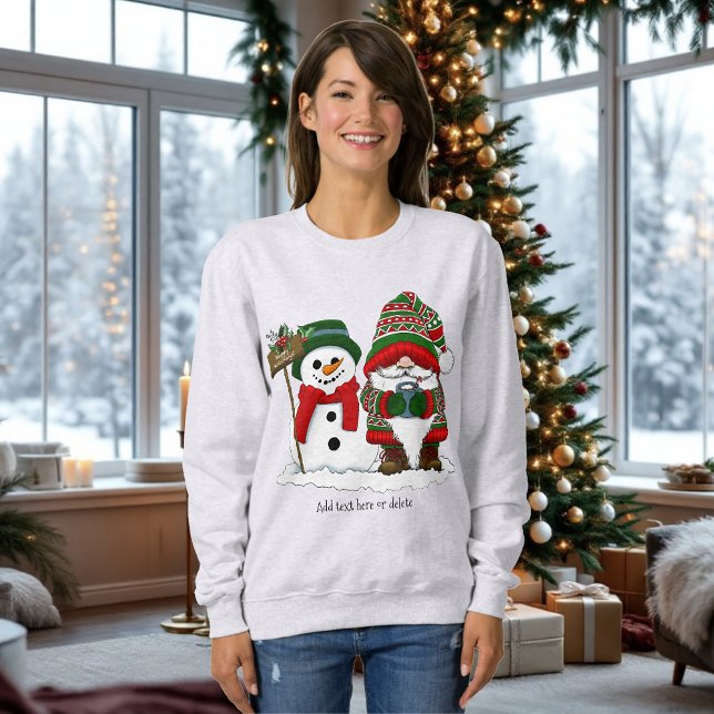Christmas Gnome Snowman Cute Sweatshirt (Creator Uploaded)