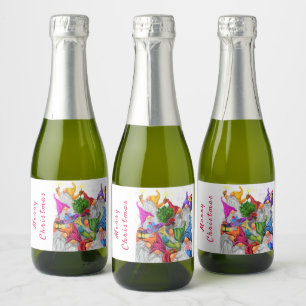 Christmas Gnome Sparkling Wine Labels