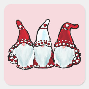 CHRISTMAS GNOME      SQUARE STICKER
