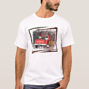 Christmas Gnome Sweet Gnome Red Truck Plaid Rustic T-Shirt