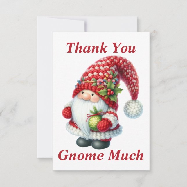 Christmas Gnome Thank You Card (Front)