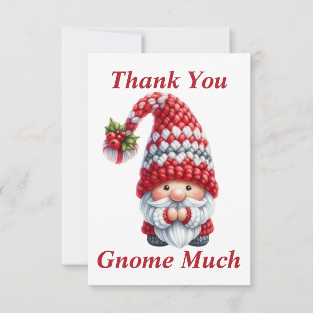 Christmas Gnome Thank You Card (Front)
