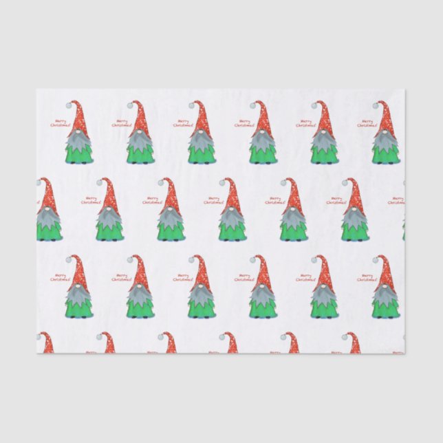 Christmas Gnome Tissue Paper (Front)