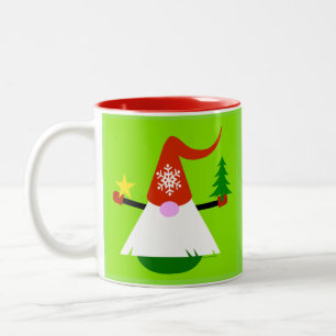 Christmas Gnome Two-Tone Coffee Mug
