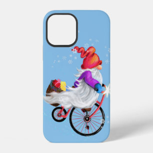 Christmas Gnome with Bike and Gift iPhone Case