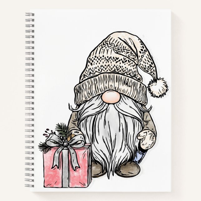 Christmas Gnome with Gift Journal (Front)