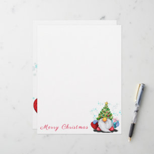 Christmas Gnome with Gift Letterhead