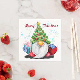 Christmas Gnome with Gift Napkins
