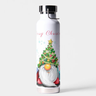 Christmas Gnome with Gifts Water Bottle