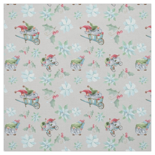 Christmas Gnomes At Play Fabric (Swatch)