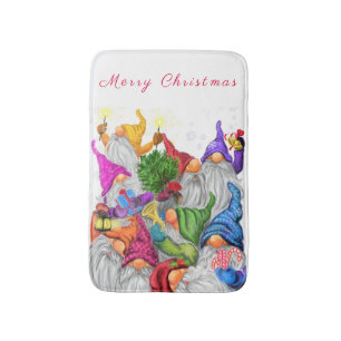 Christmas Gnomes Bath Mat Gift 