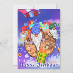 Christmas Gnomes Birthday Card