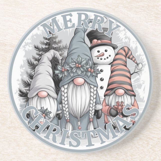 Christmas Gnomes Coaster (Front)