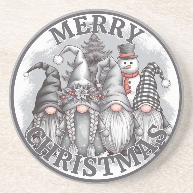 Christmas Gnomes Coaster (Front)