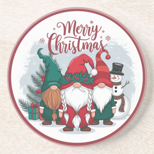 Christmas Gnomes Coaster (Front)
