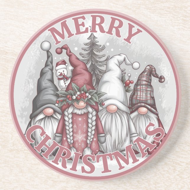 Christmas Gnomes Coaster (Front)