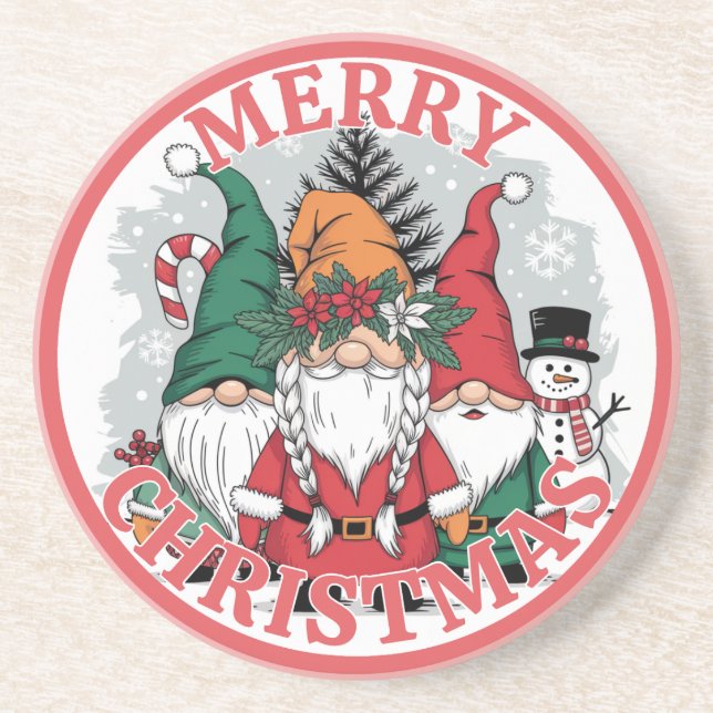 Christmas Gnomes Coaster (Front)