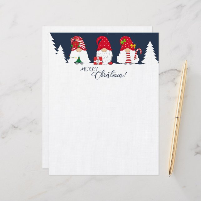 Christmas Gnomes Custom Letterhead (Front/Back In Situ)