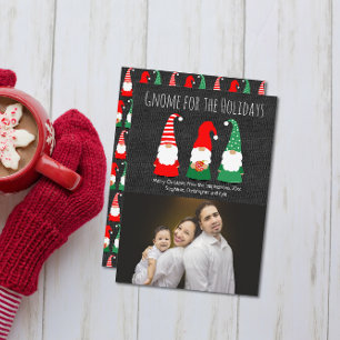 Christmas Gnomes Cute Whimsical Holiday Photo Card