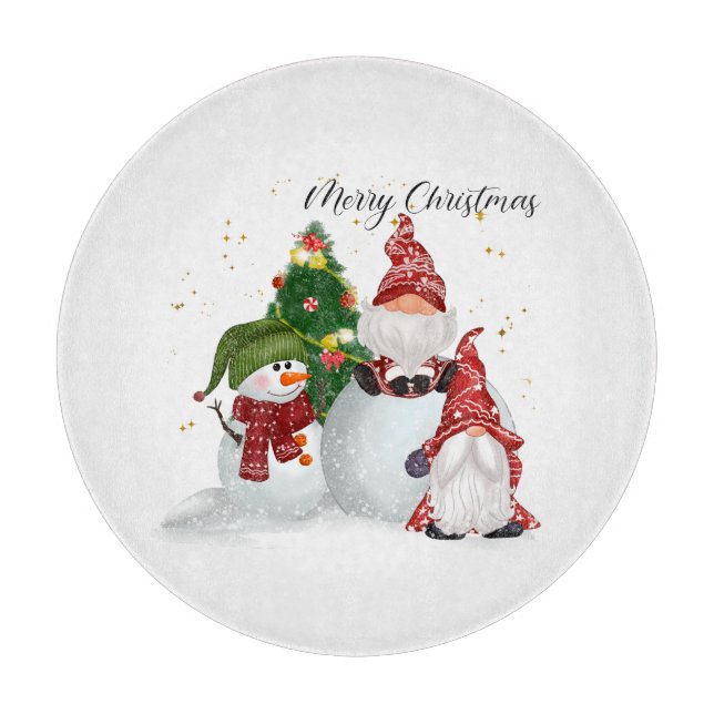 Christmas Gnomes Cutting Board (Front)