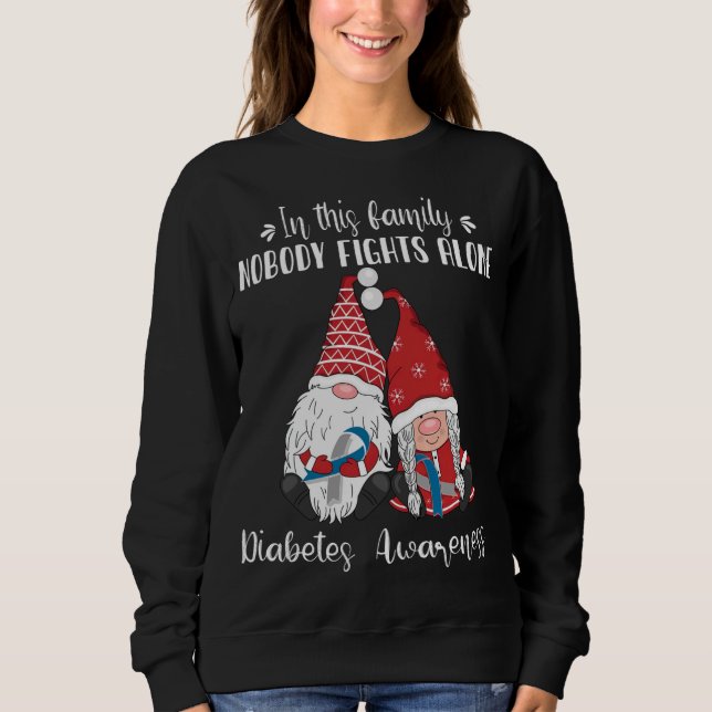 Christmas Gnomes Diabetes Awareness Sweatshirt (Front)